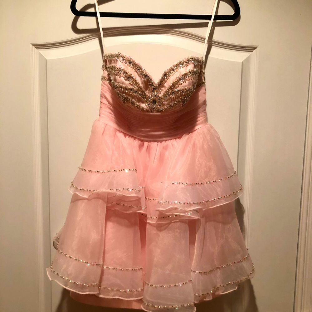 Clarisse Light Pink Cocktail Dress